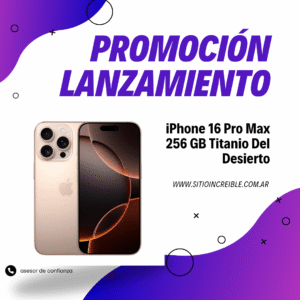 Iphone 16 pro max 256 GB Titanio del desierto