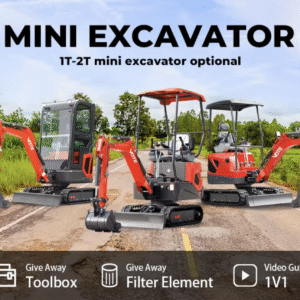 Mini excavadora 1 tonelada EPA/EURO 5 motor 1 tonelada 2 toneladas 1,5 toneladas granja.